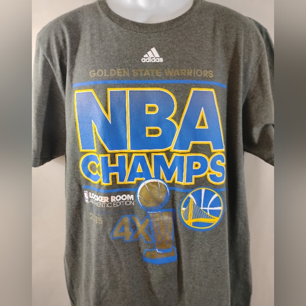 Adidas Golden State Warriors NBA Champs 2015 T-shirt Size L
